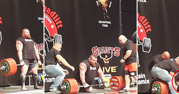 He Sets A WORLD RECORD Then FALLS To The Floor. Why? Look At His Head...