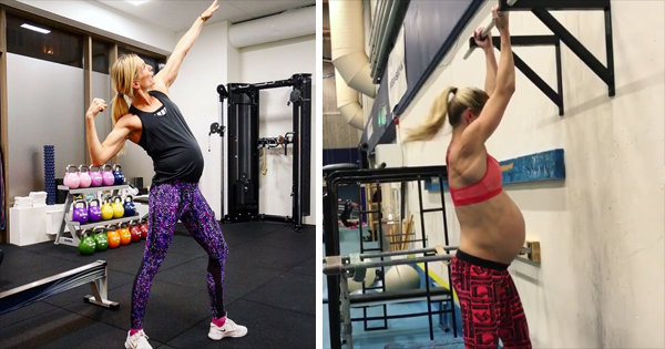 Watch This 41-Week Pregnant Mother-To-Be Power Through Her Workout