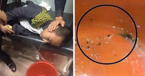 After Little Boy's Vomit Turns Black, Parents Discover What Bullies Forced Him To Eat At School