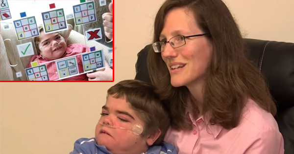 Boy With Cerebral Palsy Amazes Everyone With How He Communicates Using Only His Eyes.