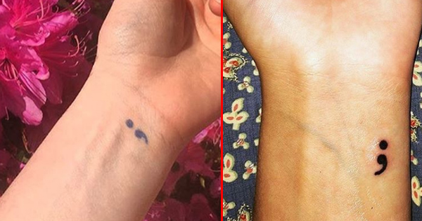 To Honor Her Late Father, She Gets A Semicolon Tattoo On Her Wrist. But What Does It Really Mean?