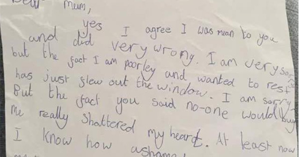 Mom Receives A Particularly Gut-Wrenching Letter From Her Daughter After Telling Her To Clean Her Room